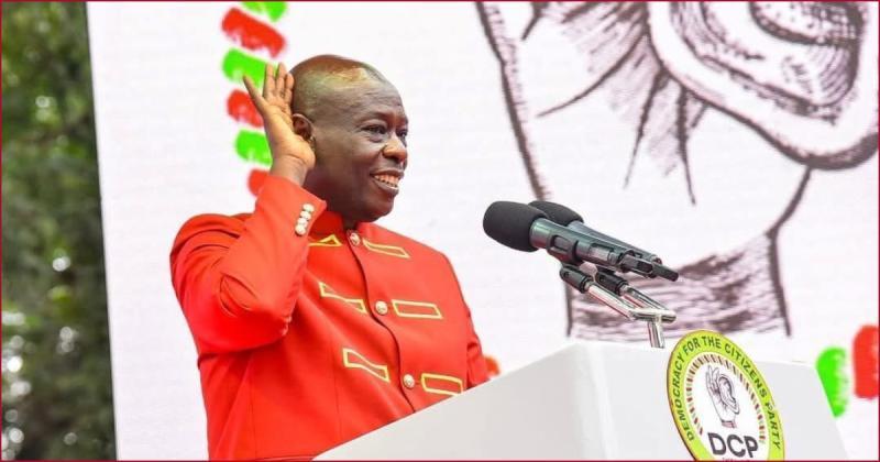 Former Deputy President Rigathi Gachagua during the launch of the DCP party.